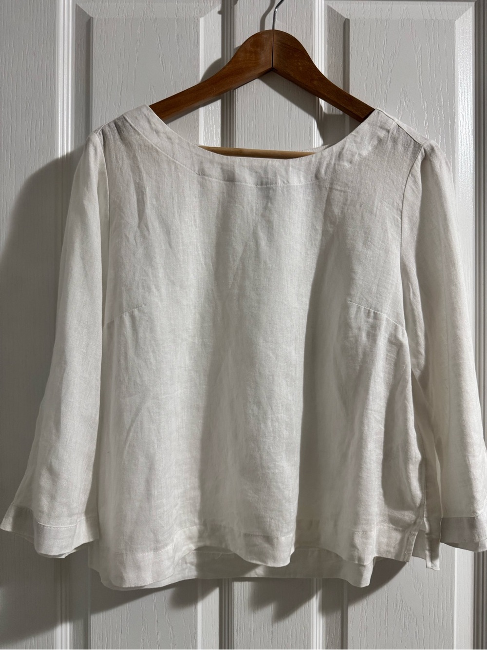 Women’s Martha Stewart White 100% Linen Top Size Medium